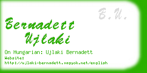 bernadett ujlaki business card